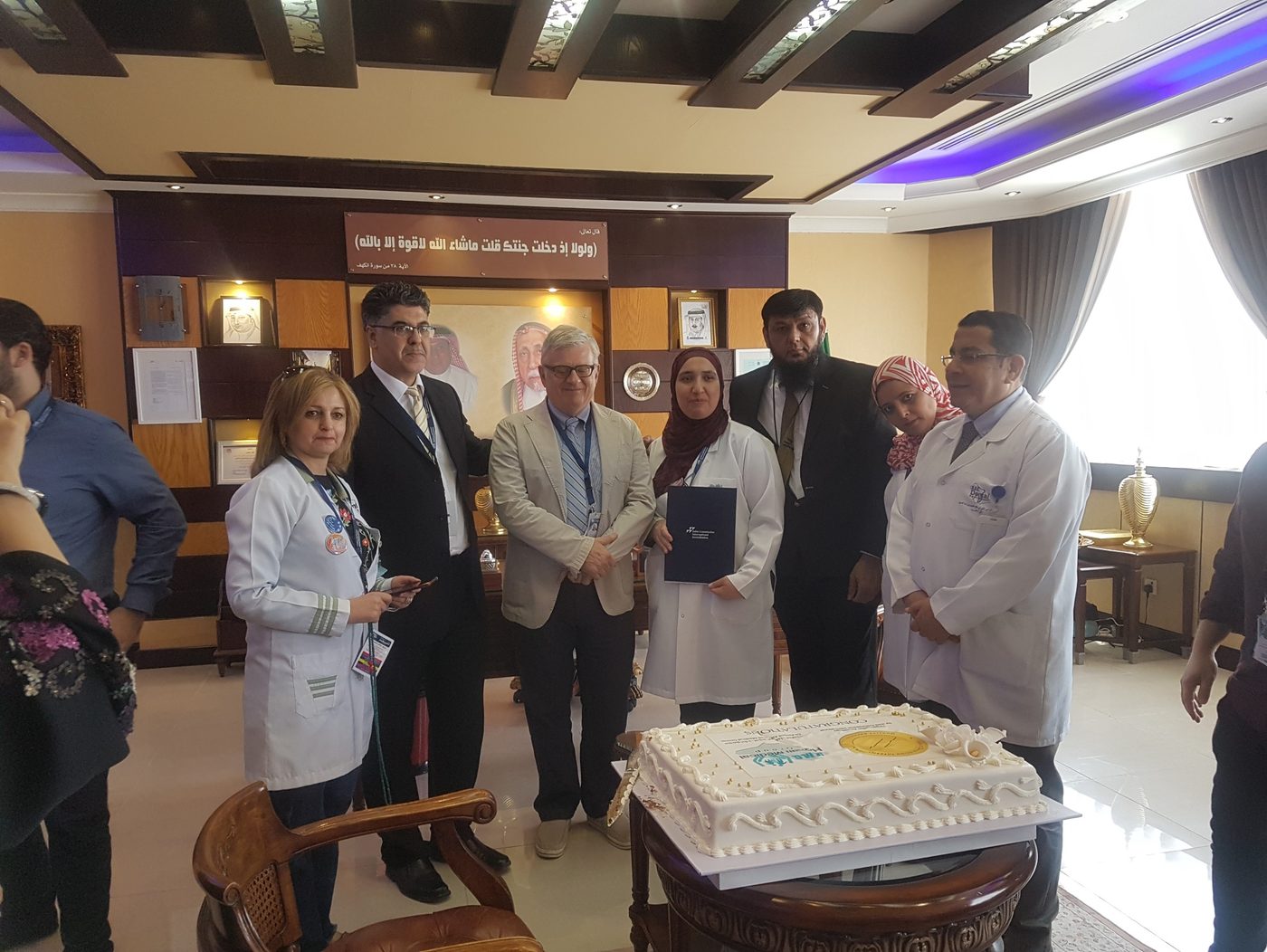 Accreditation survey visit with hospital staff